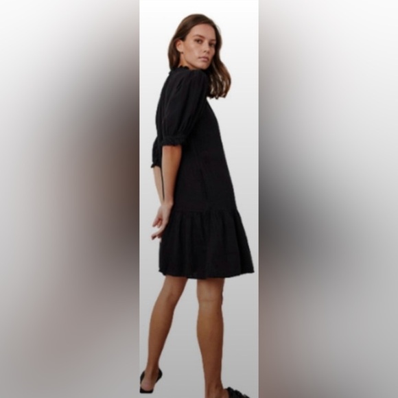 VELVET BY GRAHAM AND SPENCER SZ L MIXED MEDIA KILEY 
MINI DRESS IN BLACK - Picture 5 of 6